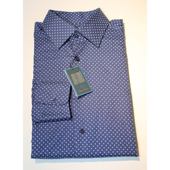 slim fit dress slacks David Donahue Non-Iron Dress Shirt